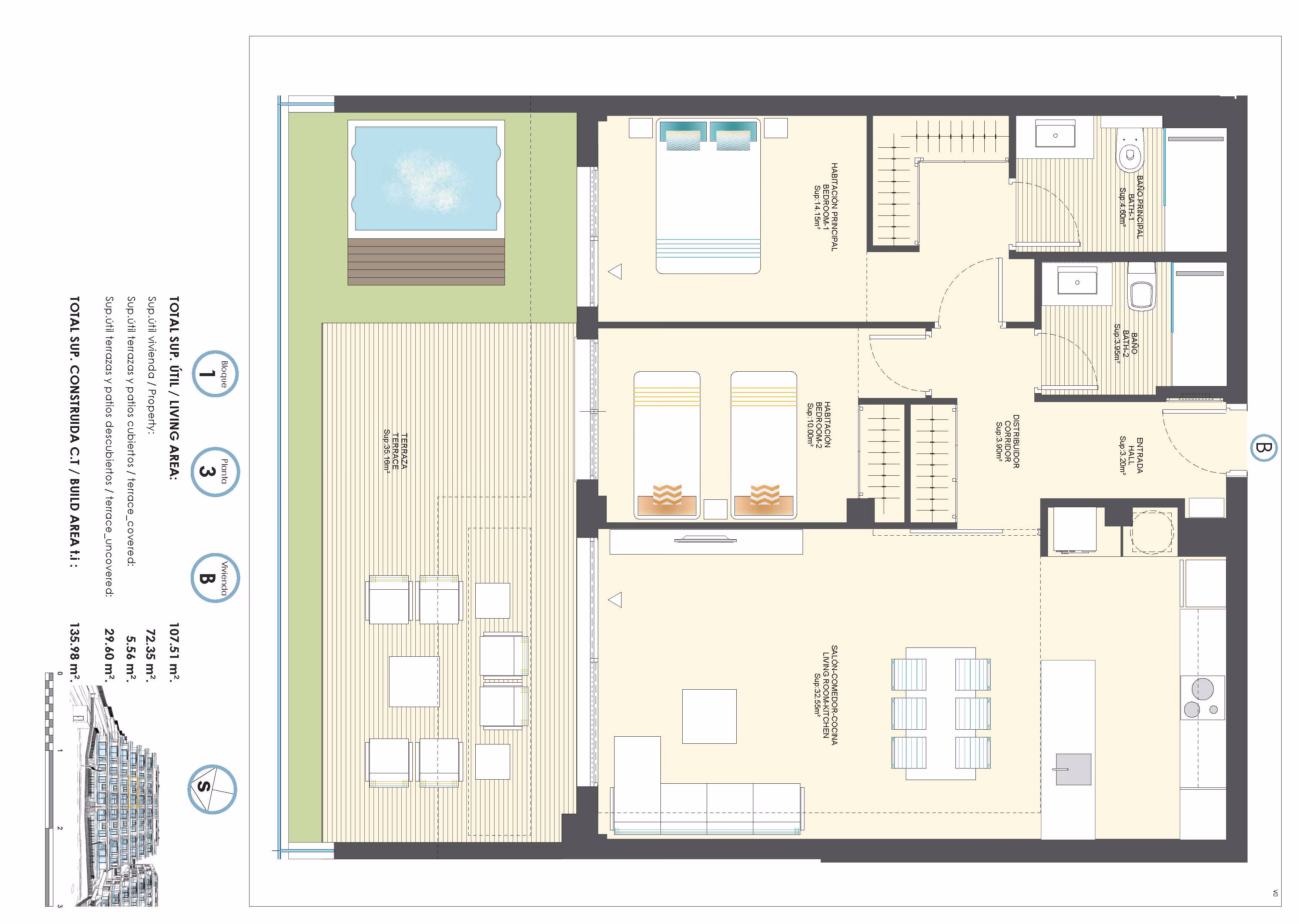 Przestronny apartament z 2 sypialniami w Finestrat - 14