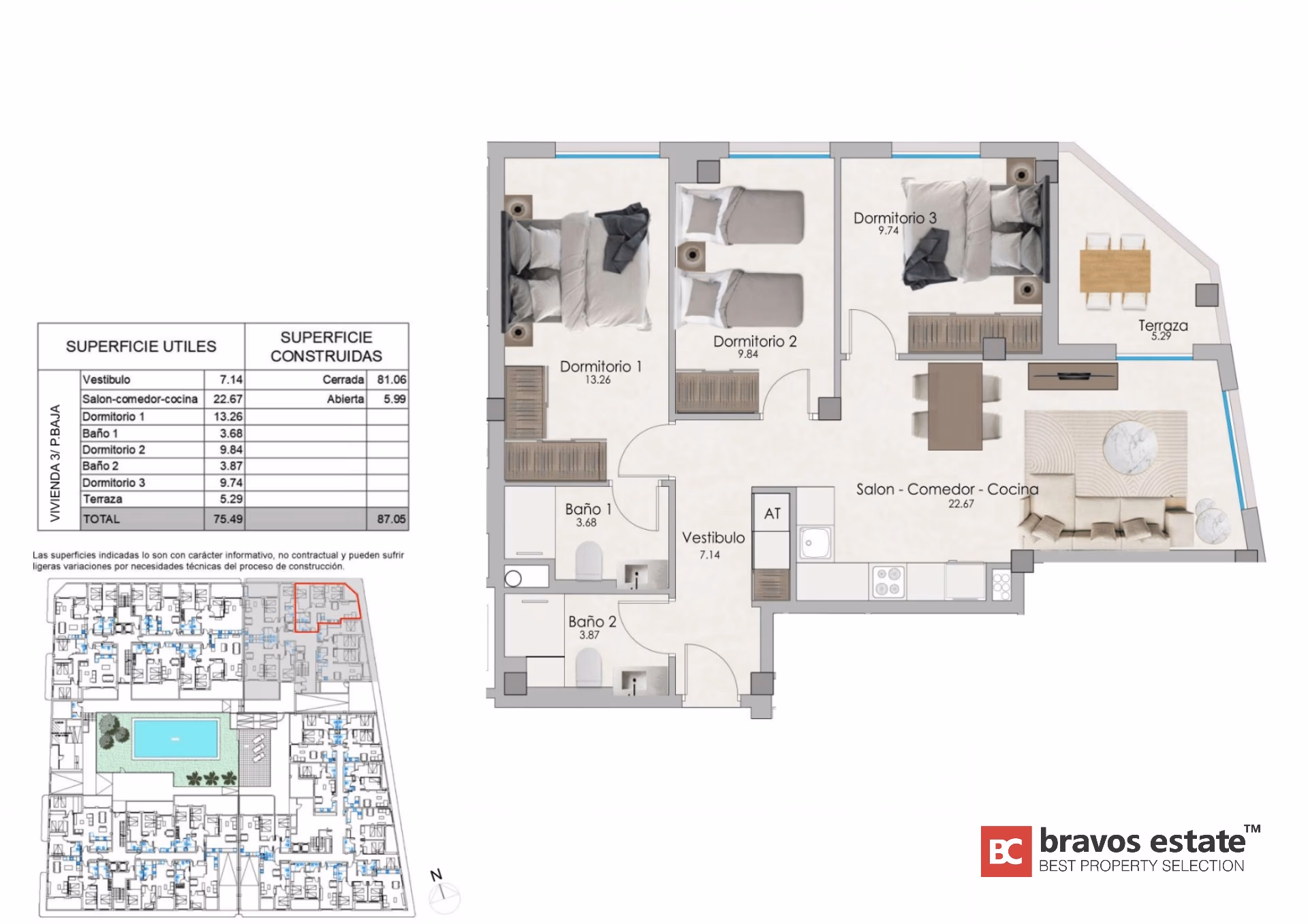 Appartement met 3 slaapkamers aan het strand in Santa Pola - 7