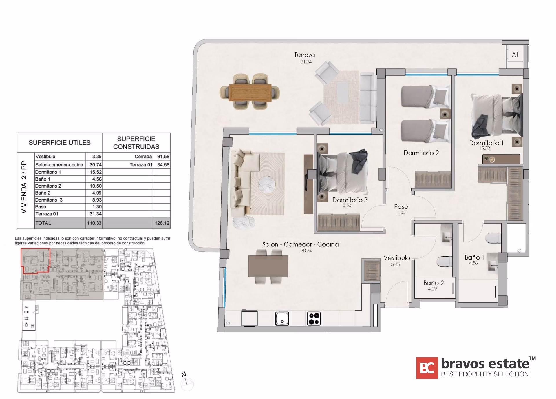 Appartement met 3 slaapkamers aan het strand in Santa Pola - 8