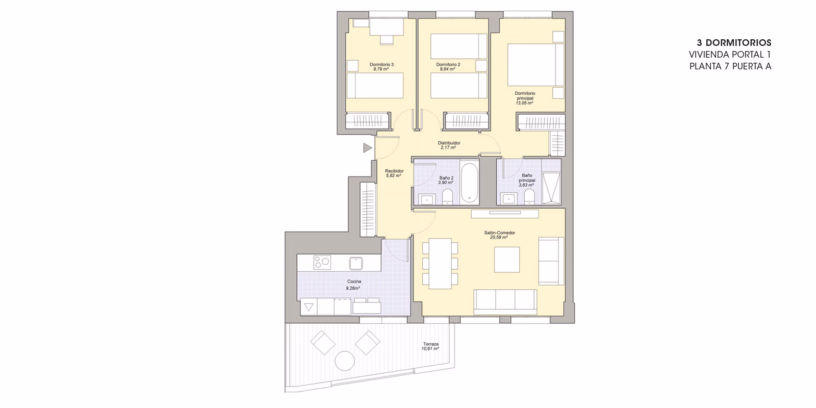Beachside 3-Bedroom Apartment in Playa de San Juan · 109 m² - 2