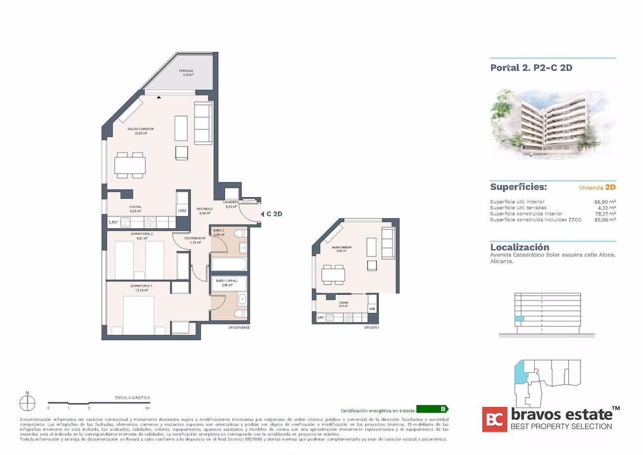 Apartamento Cerca del Mar de 2 Dormitorios en Alicante - 10