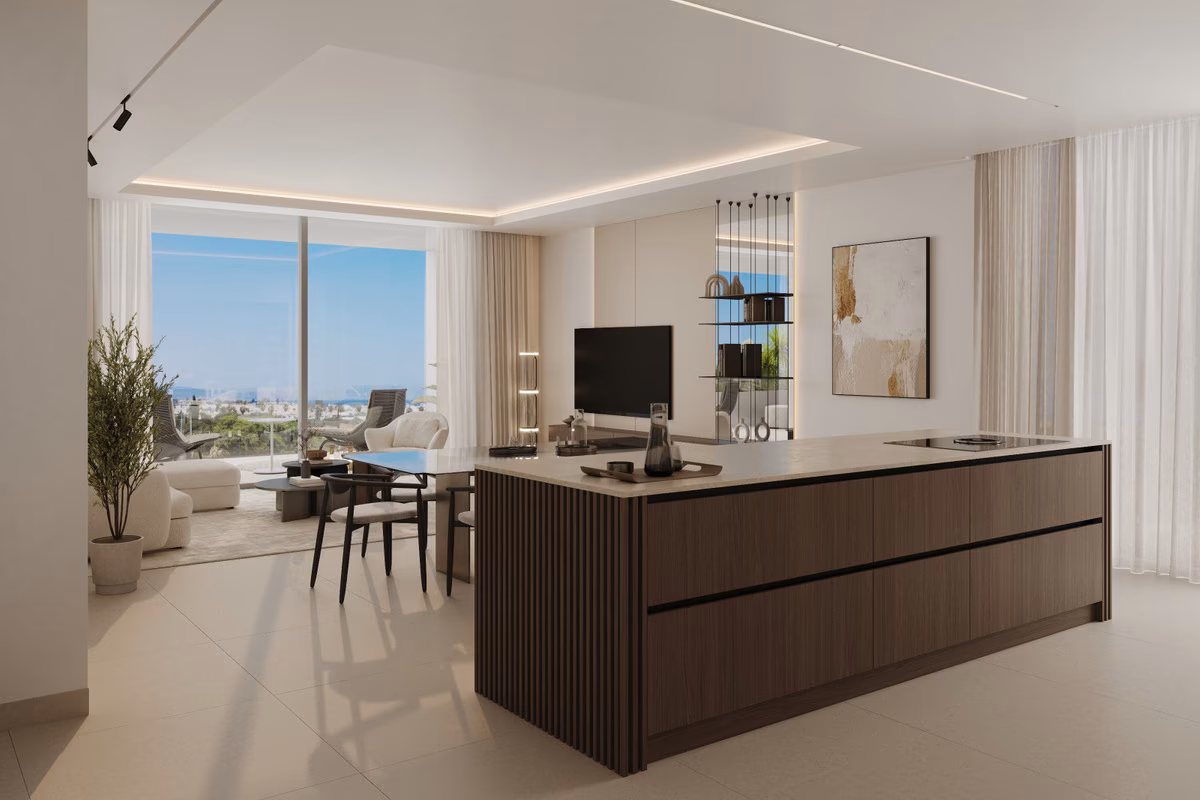 Wohnküche einer Wohnung in Alcantara del Mar