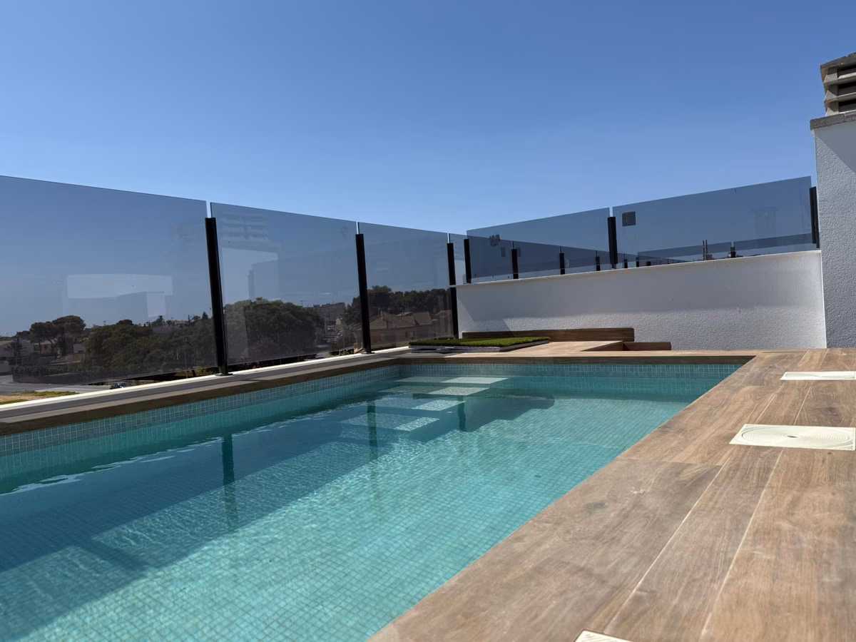 Rooftop solarium with a plunge pool