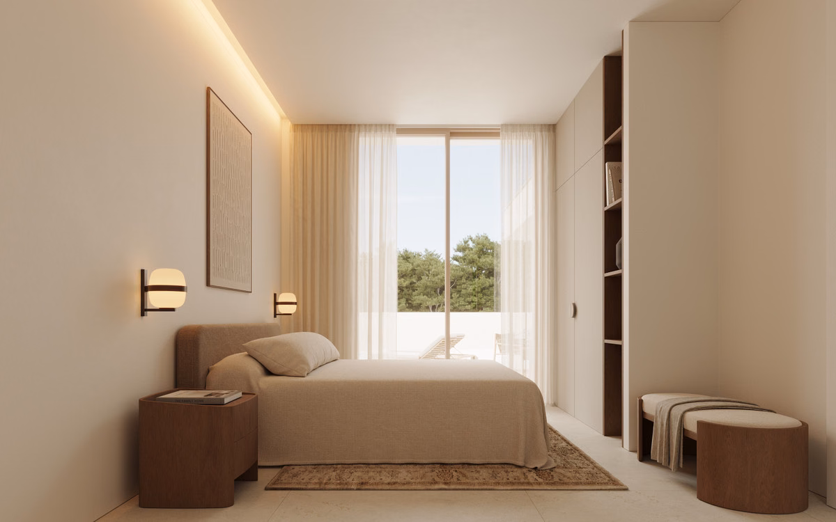 Second bedroom with fitted wardrobes