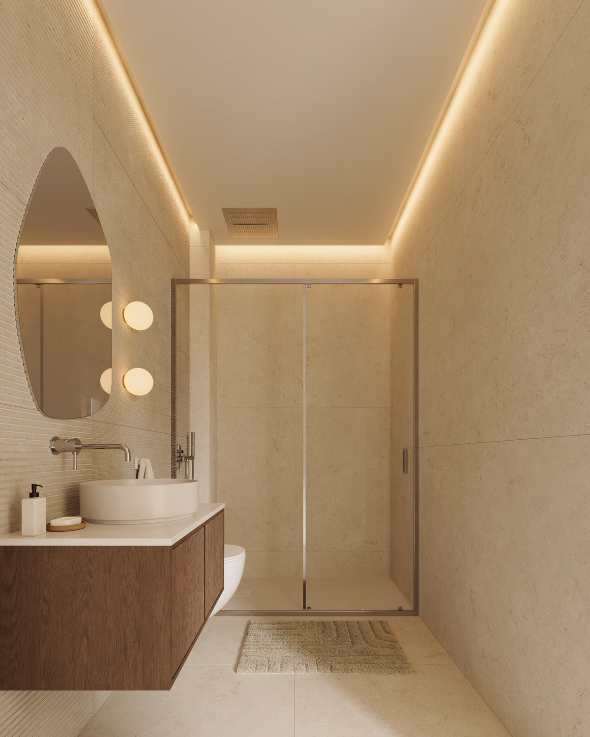 Bathroom with a walk-in shower