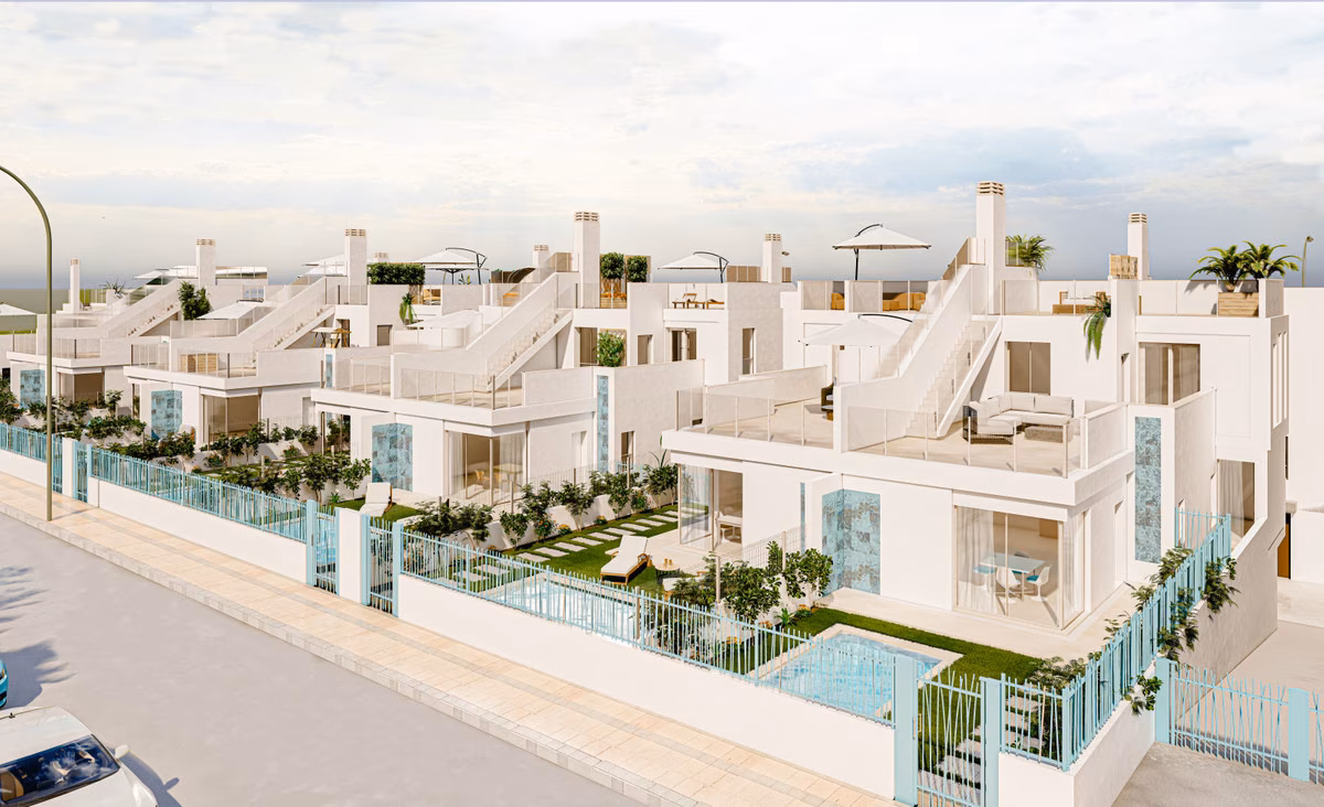 Azure Breeze — виллы с 3 спальнями, подвалом, бассейном и солярием в Torre del Rame, Los Alcázares 1