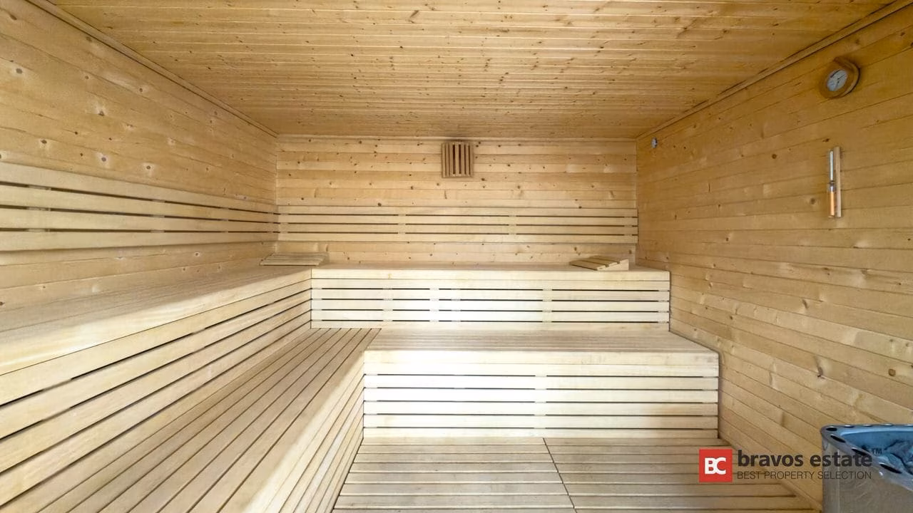 Sauna finlandais du spa de Camporrosso Serpentine