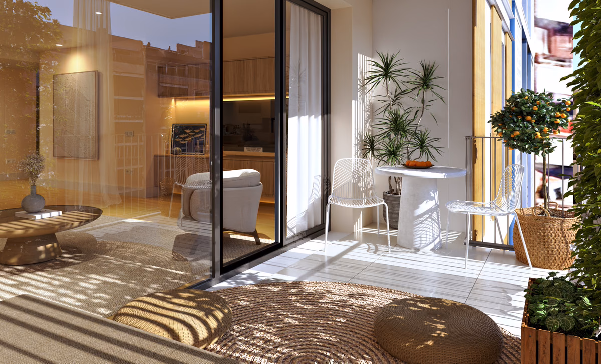 Salón-cocina de planta abierta