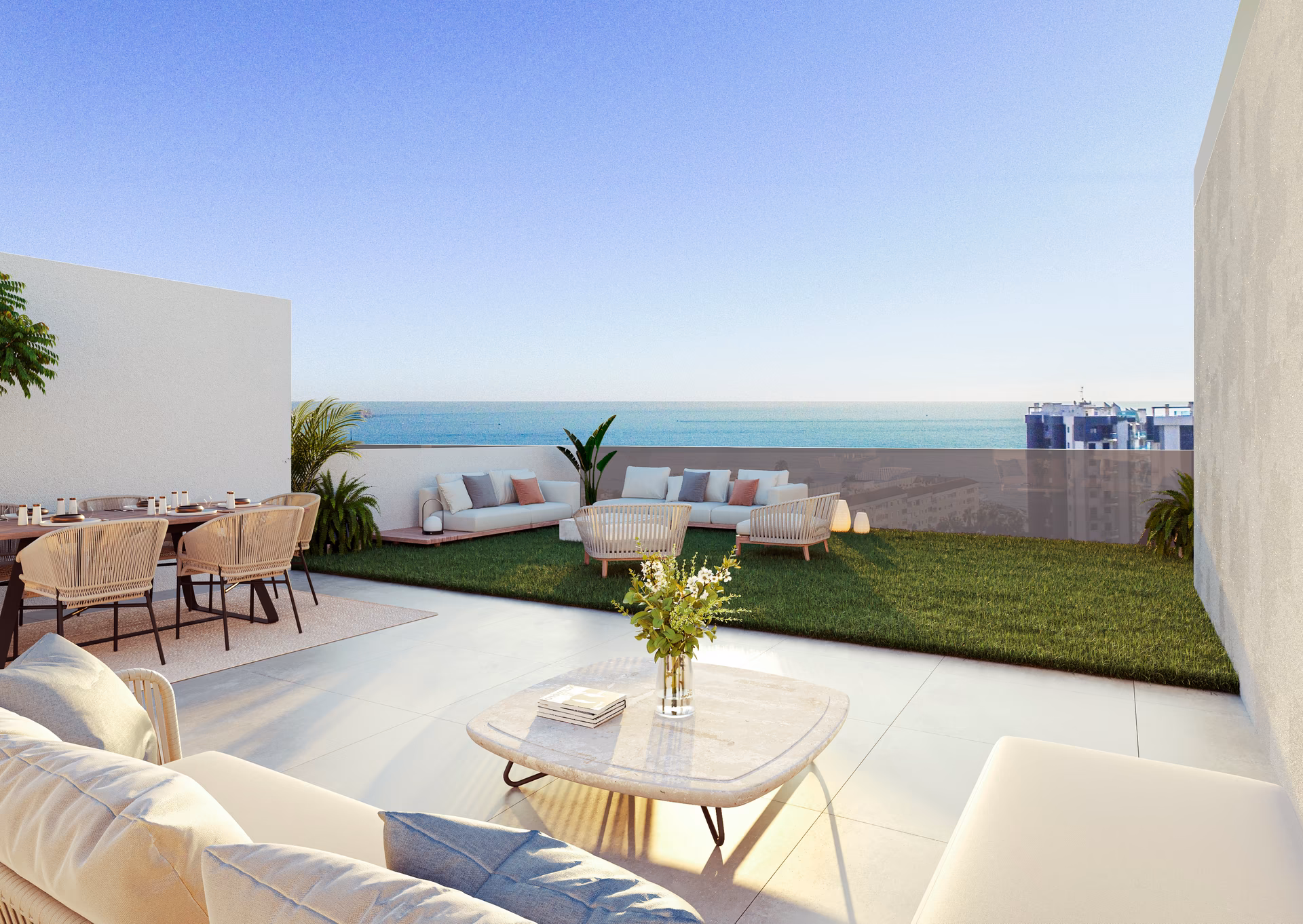 Solarium de penthouse sur le toit