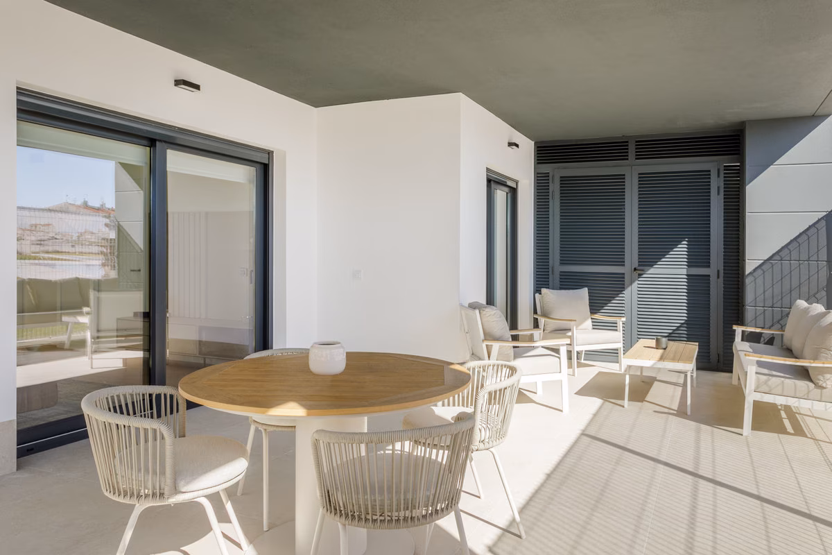 Terrasse avec vue sur la mer