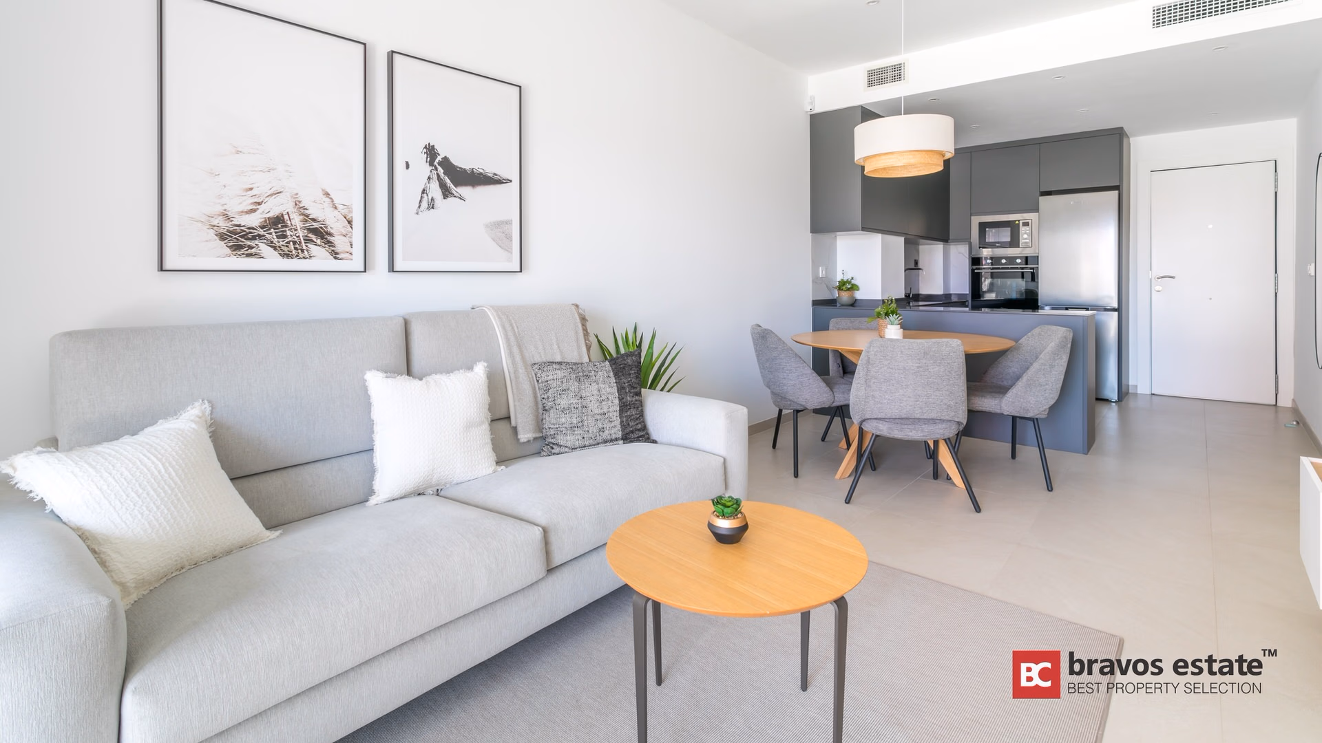 Séjour de l’appartement témoin