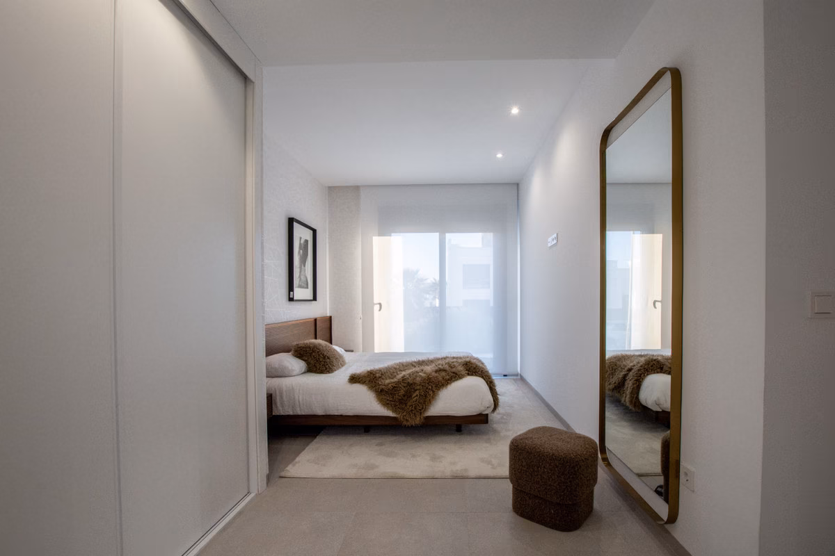 Open-plan living with floor-to-ceiling glazing