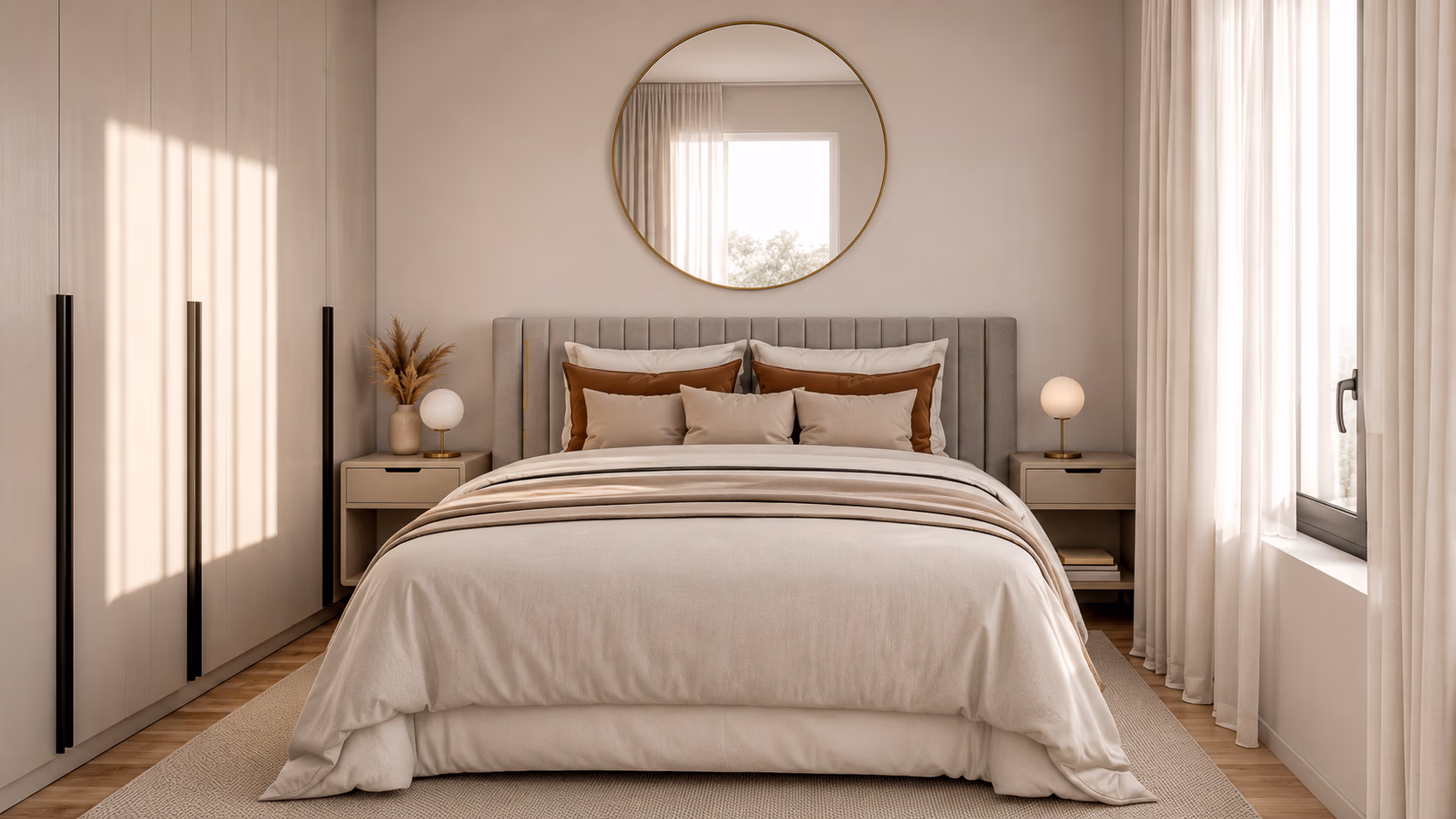 Interior del dormitorio — visualización inspiracional