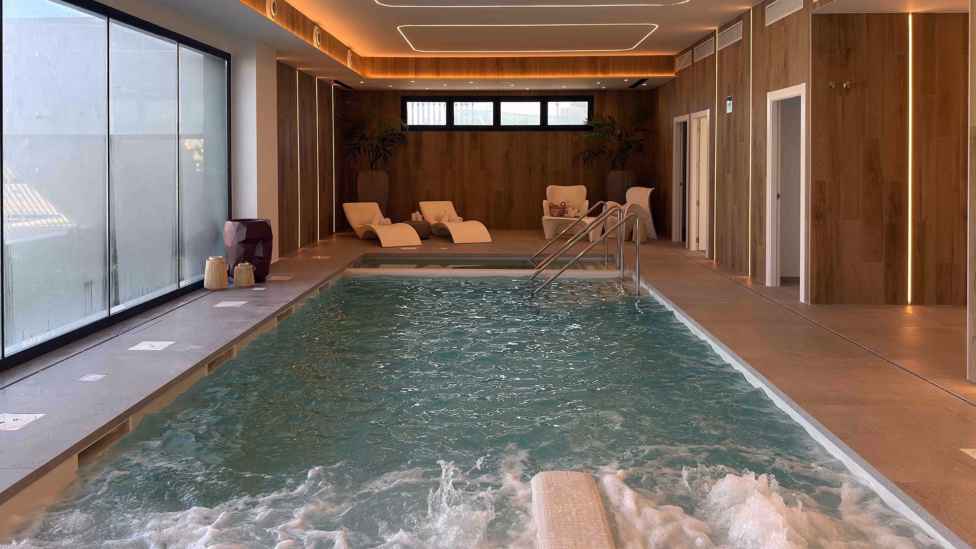 Indoor heated pool and spa