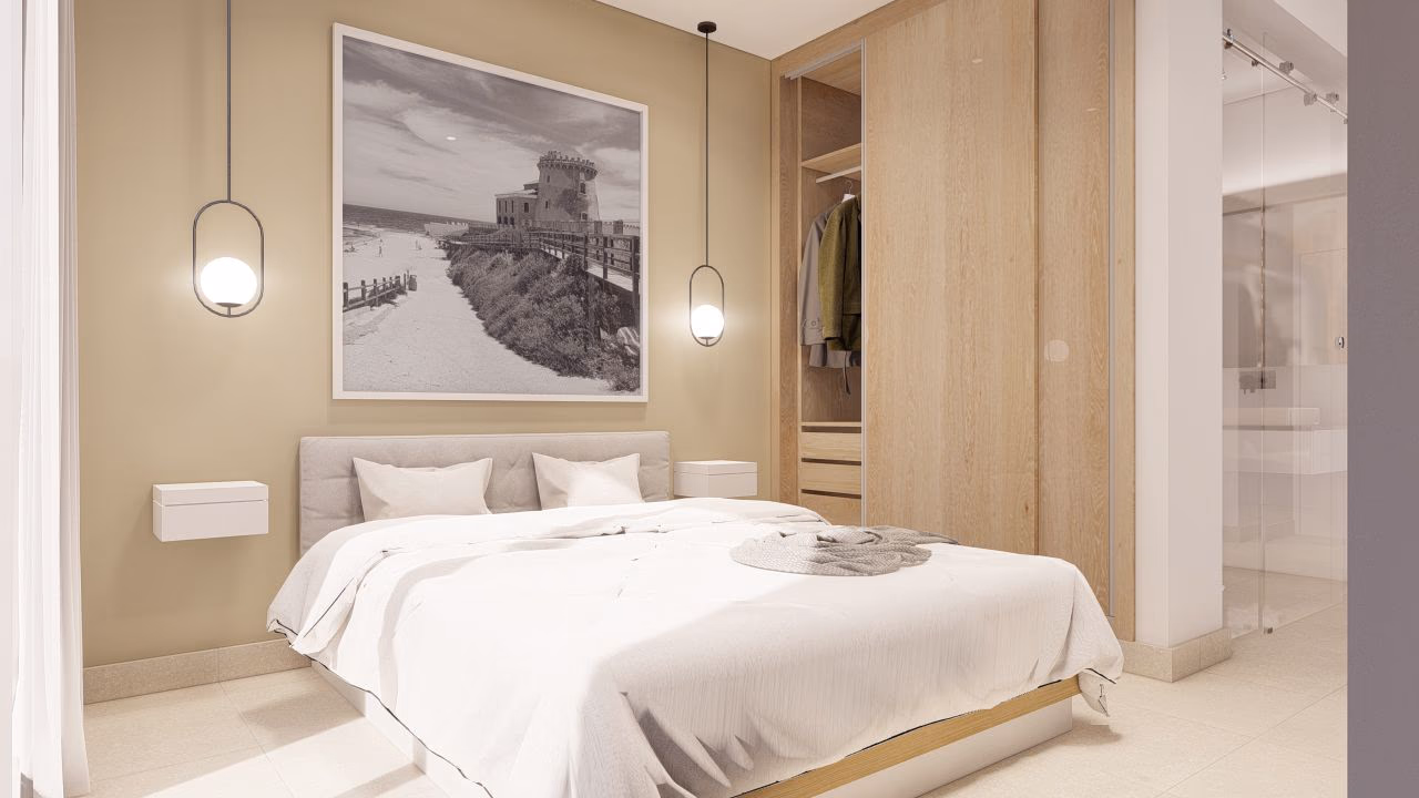 Doppelschlafzimmer mit Einbauschränken