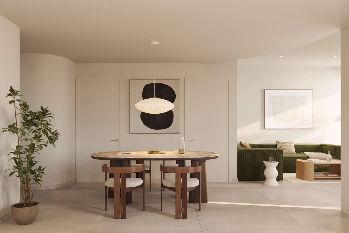 Essbereich mit Bildern in einem Haus von Larcosta Homes II, Algorfa