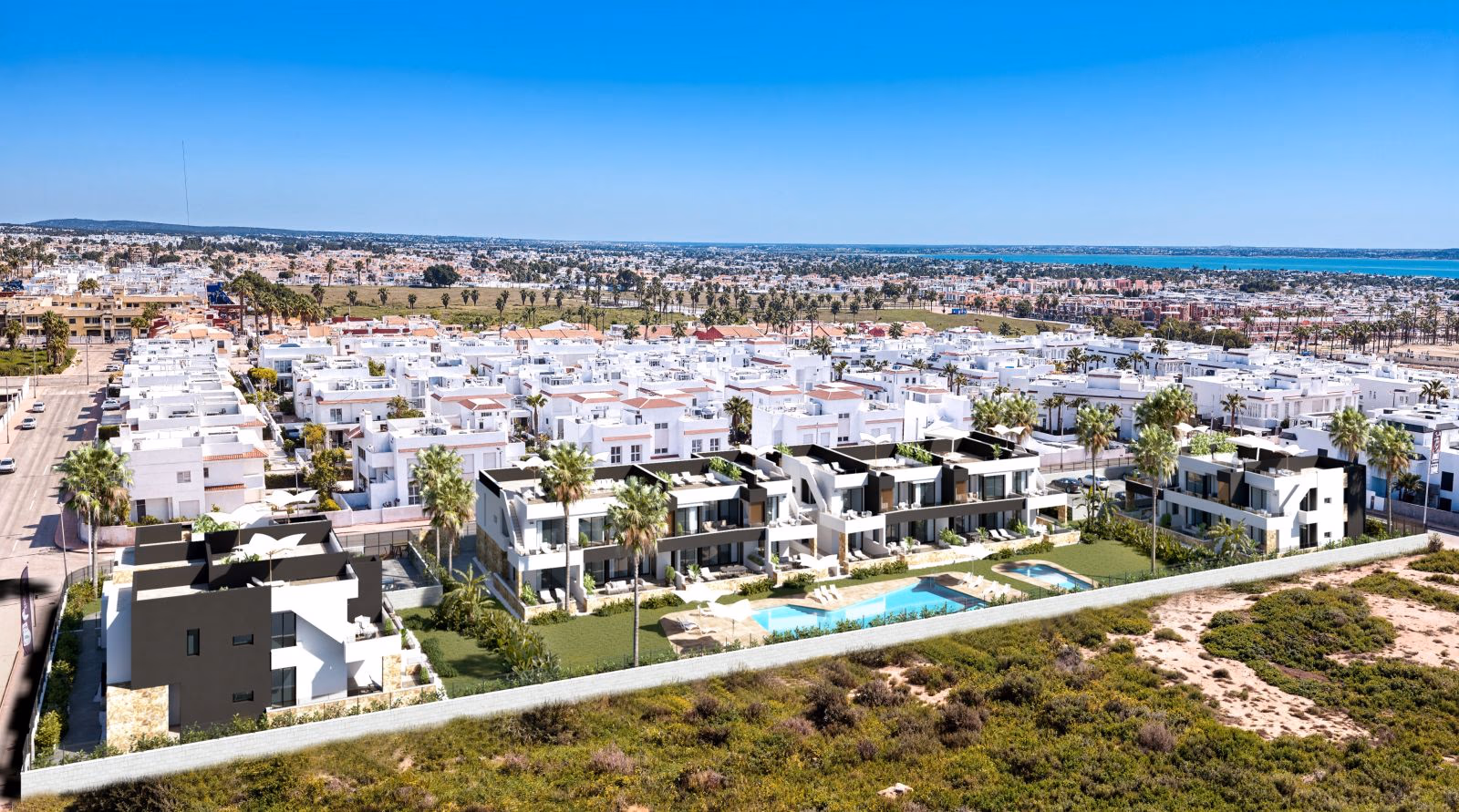 Aerial view over Ciudad Quesada and the surrounding resort