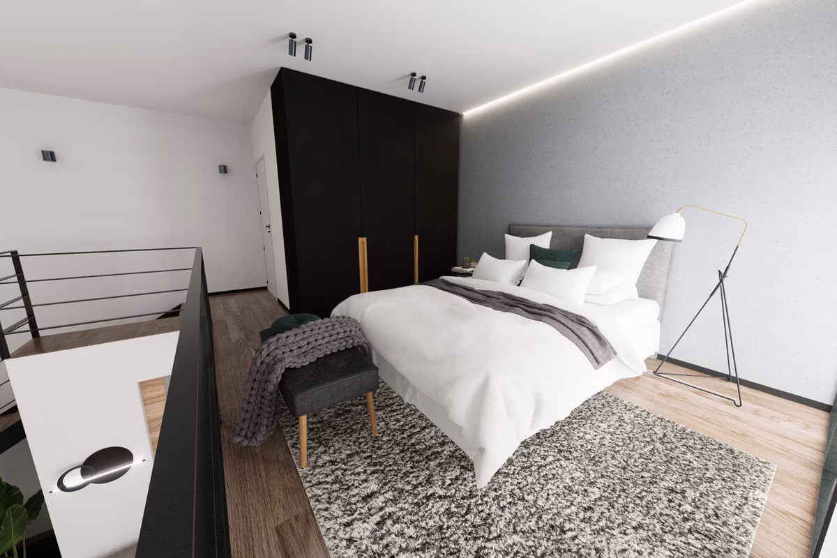Bedroom in a Lofts Aguilera loft