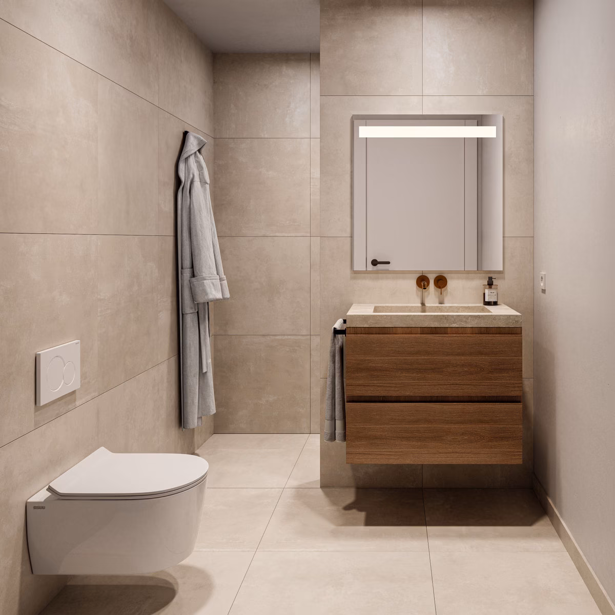Lavabo del baño en un piso de Los Balcones del Golf