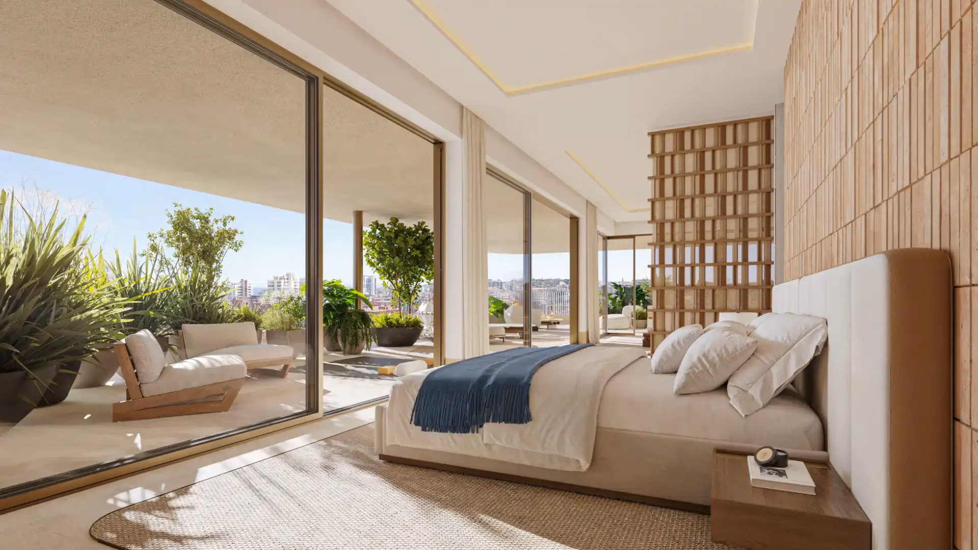 Open-plan living, dining and kitchen with a Costa del Sol view at NAVEN