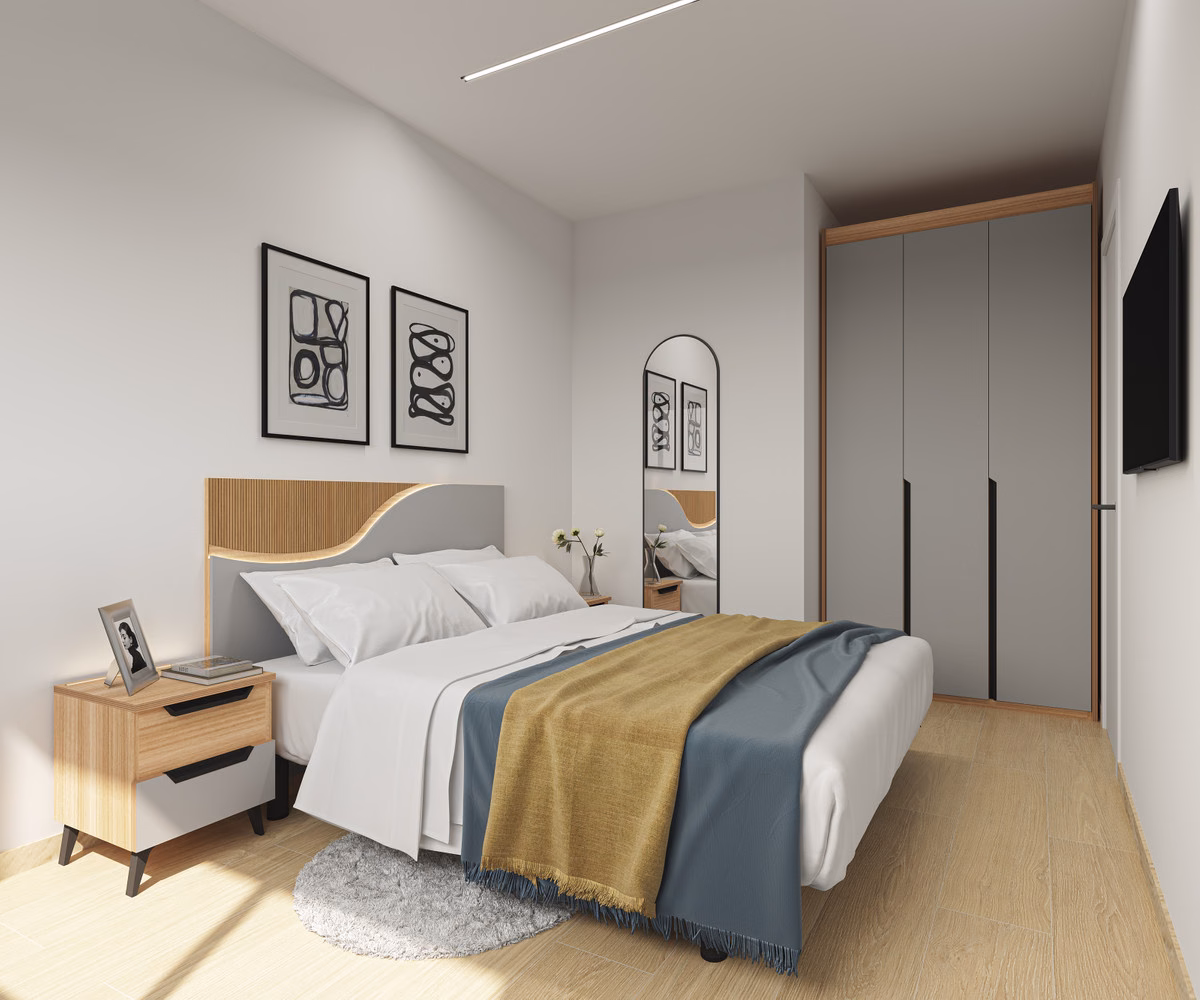 Zweites Schlafzimmer mit Einbauschränken und TV, Oasis Laguna 2
