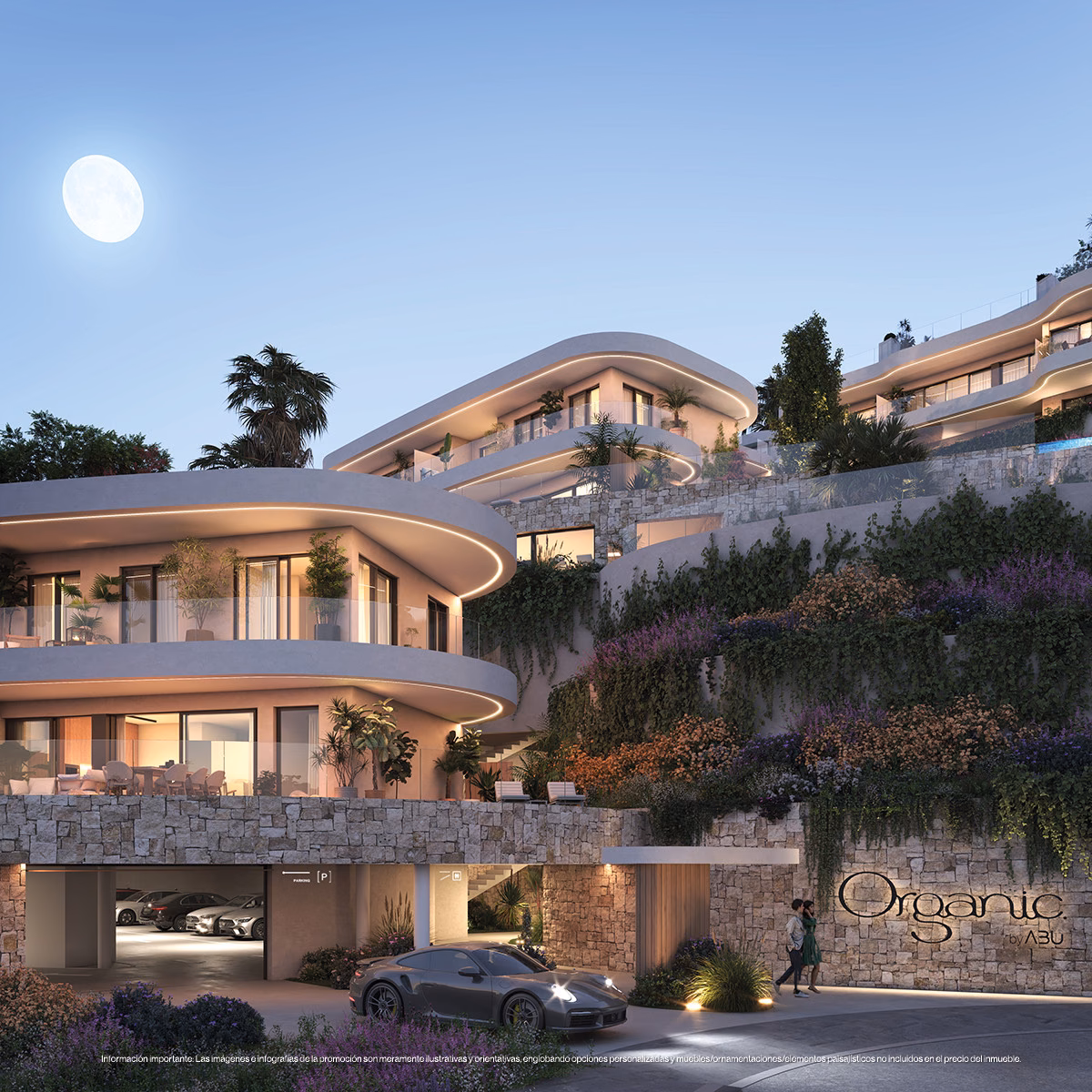 Terrace with sea and resort views