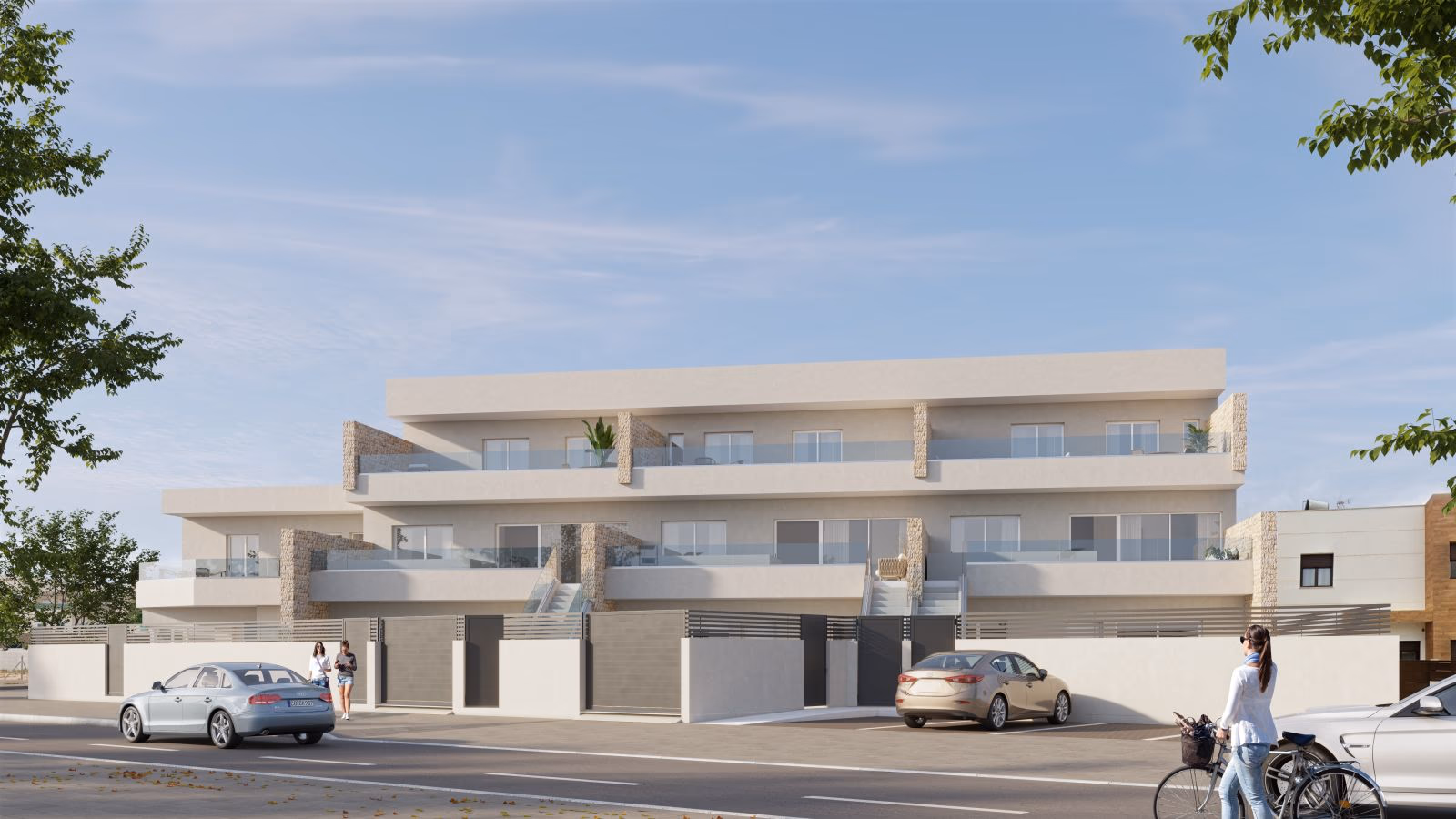 Street view of the Rambla y Mar townhouse development