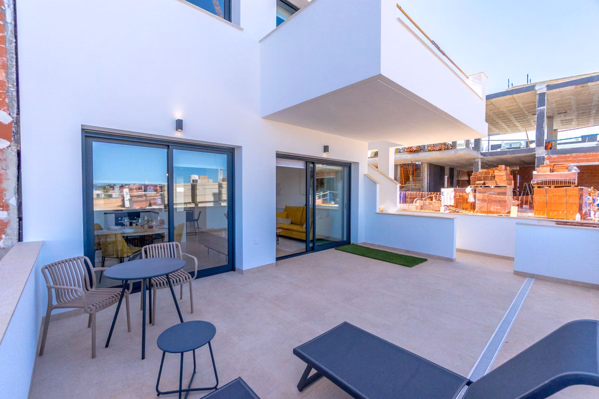 Private solarium of a top-floor apartment