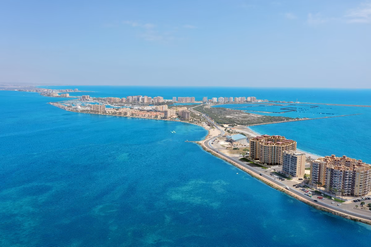 Die Landzunge La Manga zwischen den zwei Meeren