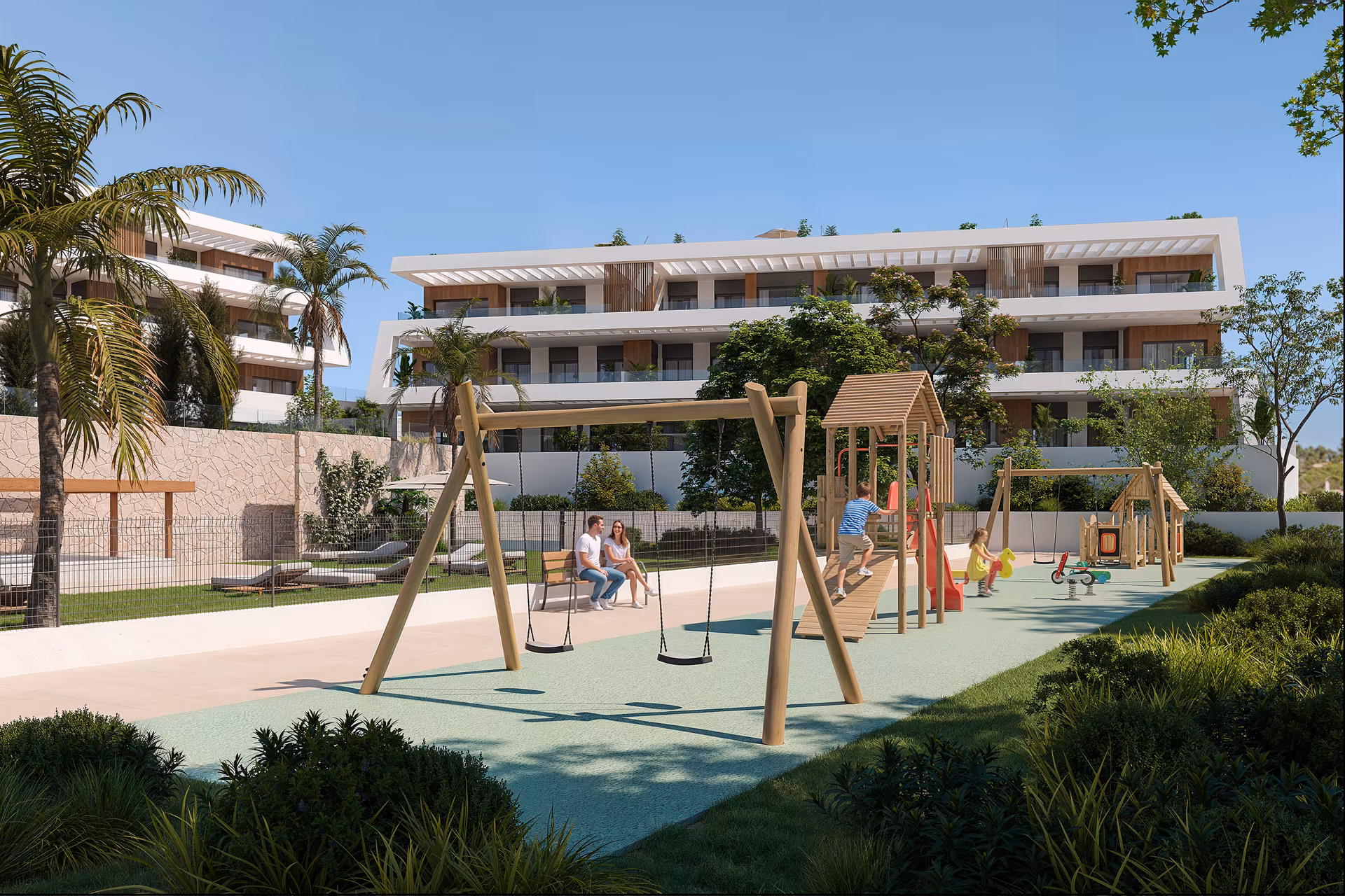 Kaskadenpools und Pool-Bar