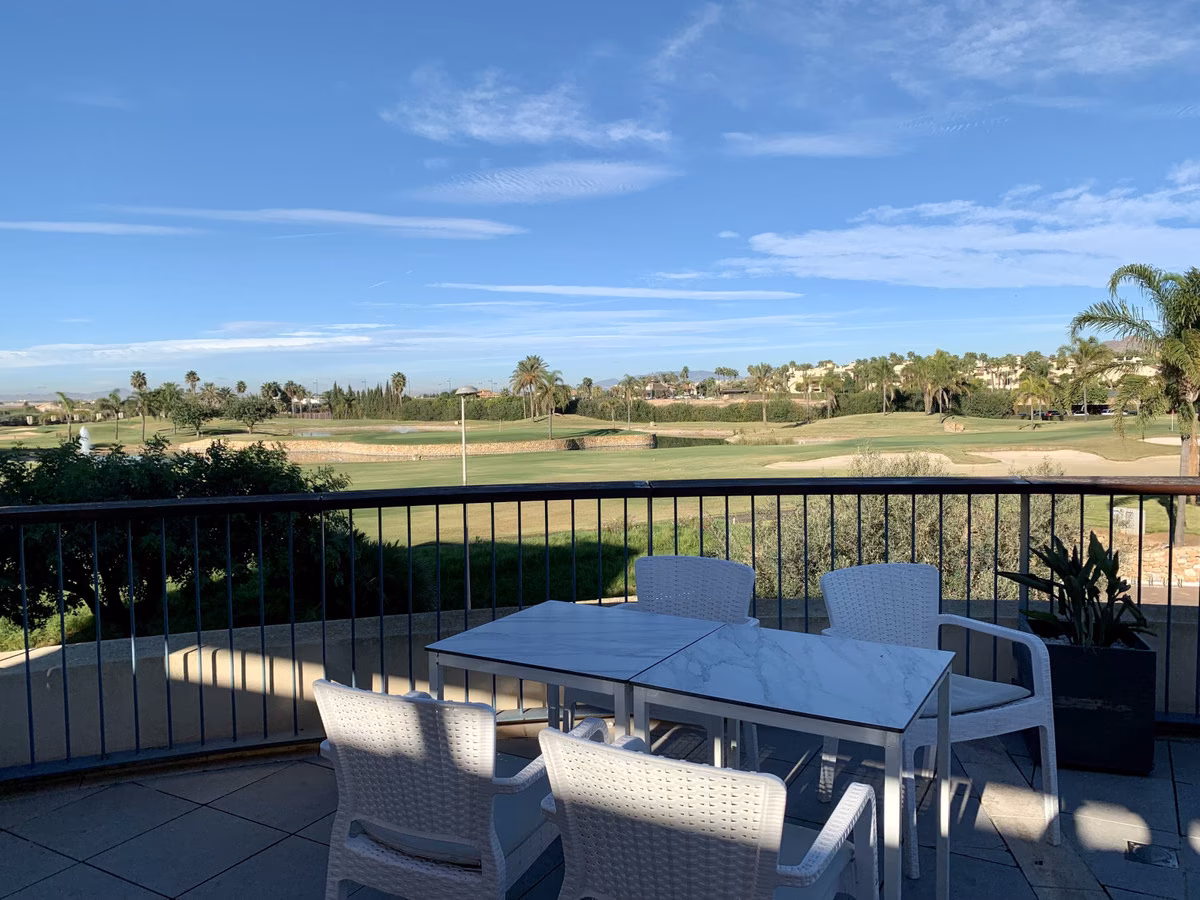 Clubhouse terrace overlooking the golf course
