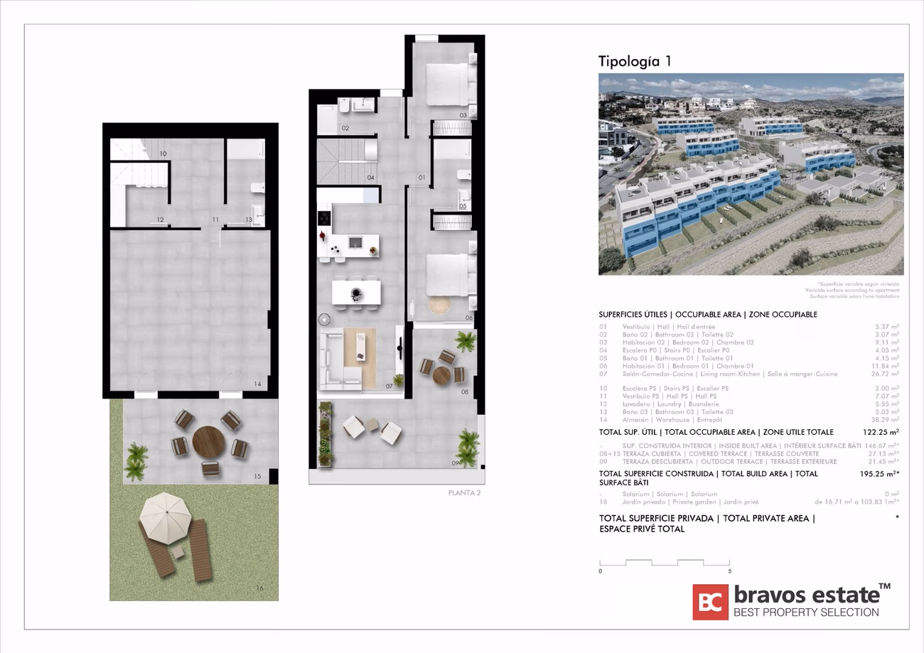Апартаменты рядом с морем, 3 спальни в Вильяхойосе · 96 m² - 14