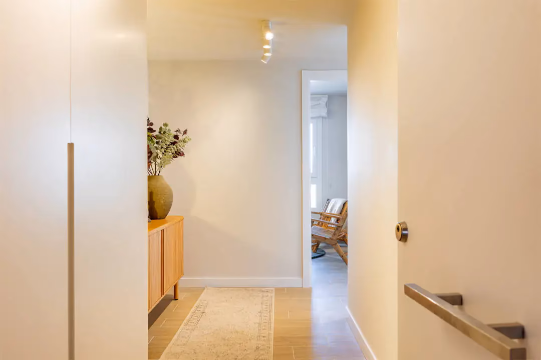 Entree van de modelwoning in Salinas Tower