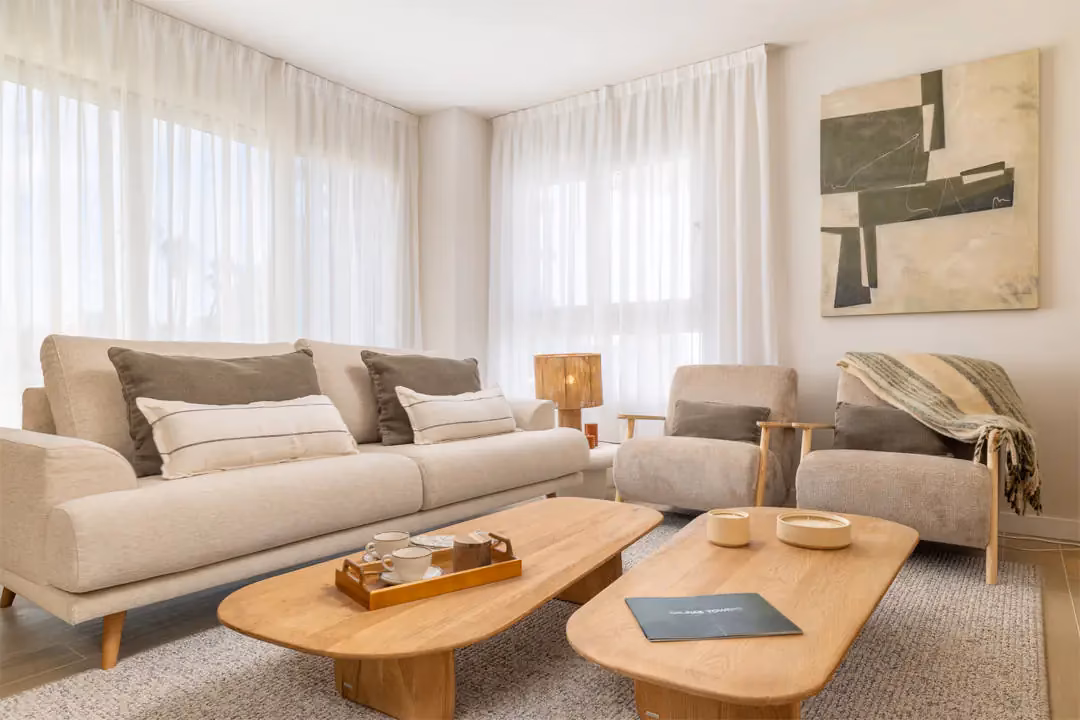 Badkamer van de modelwoning in Salinas Tower