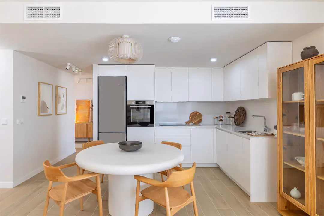 Badkamer van de modelwoning in Salinas Tower