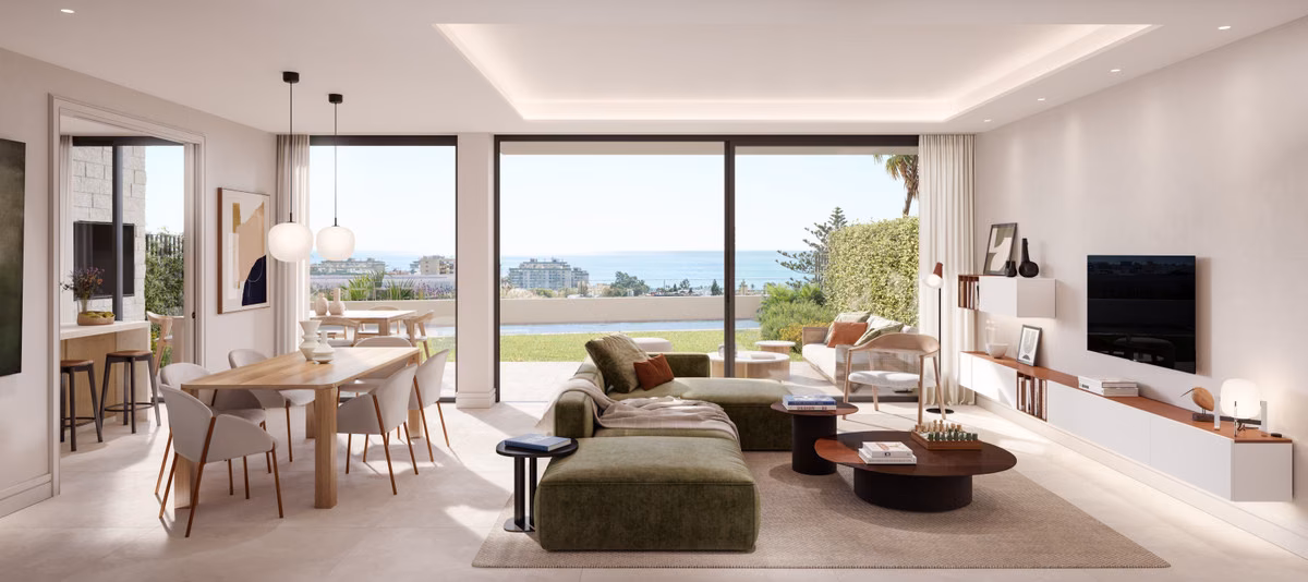 Private Terrasse mit Blick aufs Meer