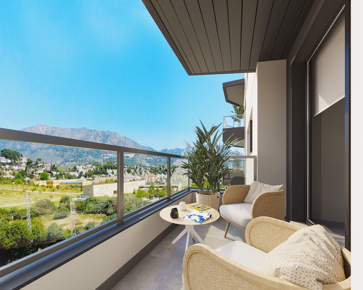 Terraza privada con vistas a la Costa del Sol