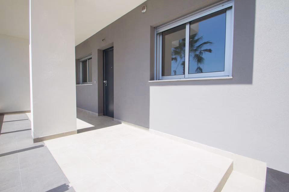 Covered terrace outside the living room
