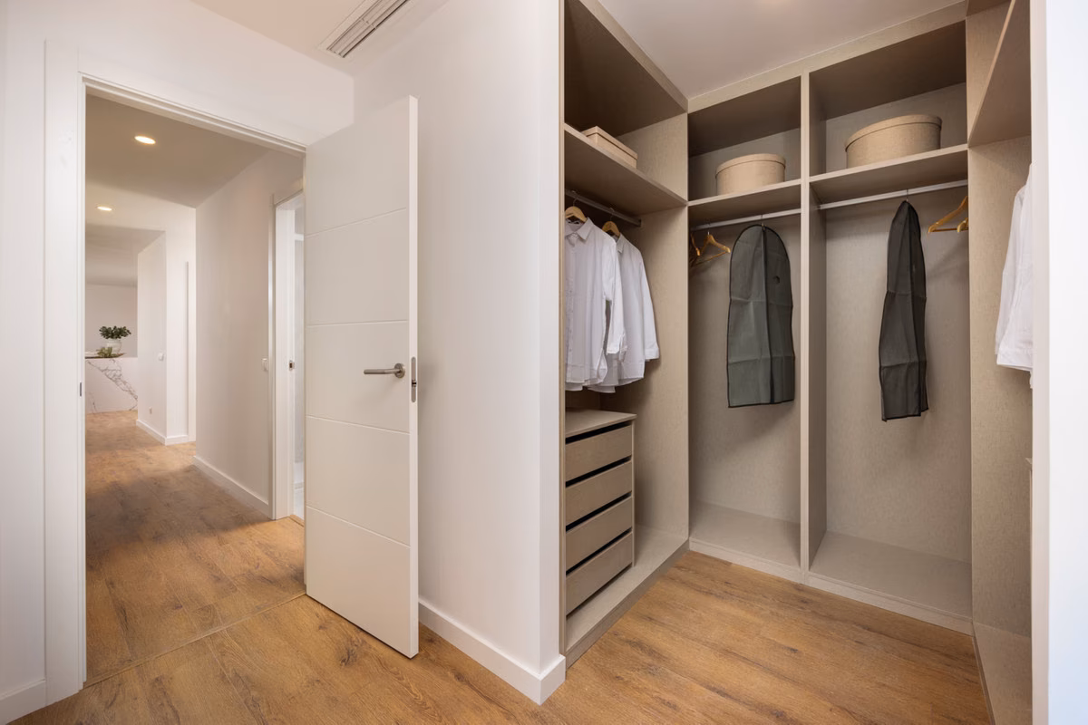 Walk-in wardrobe off the hallway