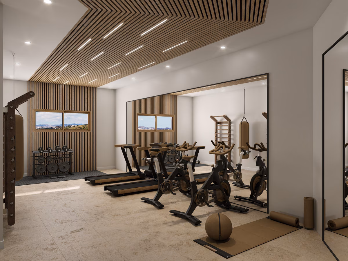 Fitnessruimte met apparatuur bij Urban City Horizon, Fuengirola