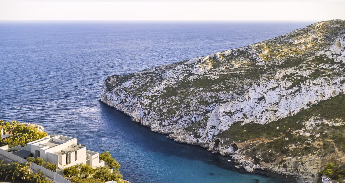 La cala de la Granadella desde el aire