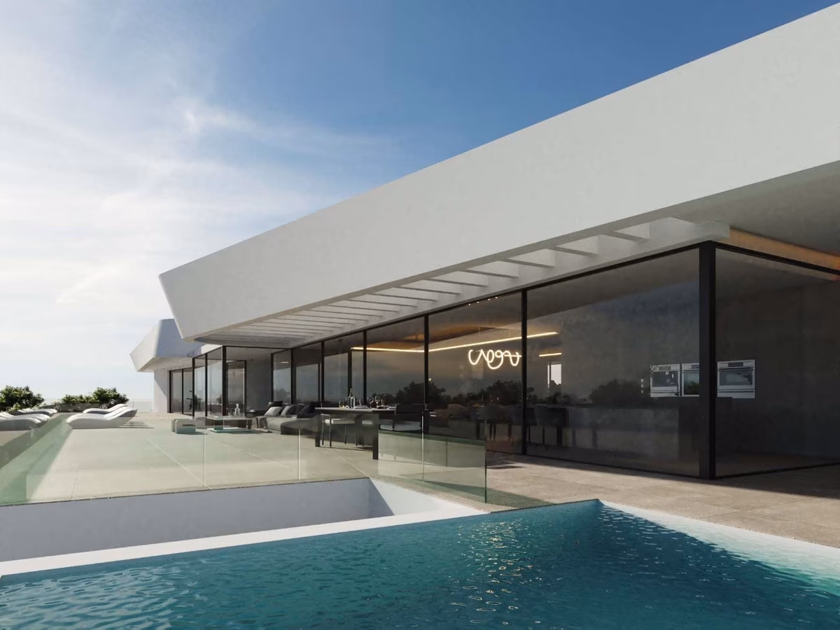Villa de cinco dormitorios con terraza de 300 m² y ascensor de cristal en la Serra d’Altea 1