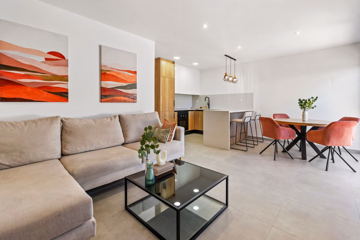 Wohnzimmer mit Terrassenzugang