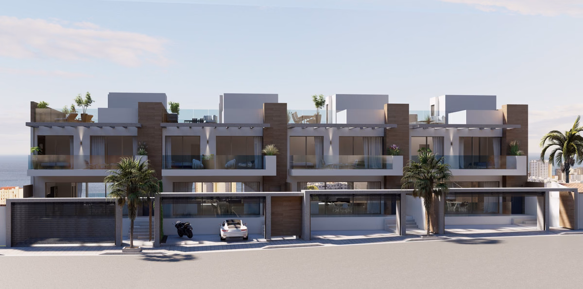 Rear facades with pergolas and terraces, Vista Linda villas